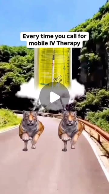Recovery Room mobile IV service reel featuring an IV bag outdoors