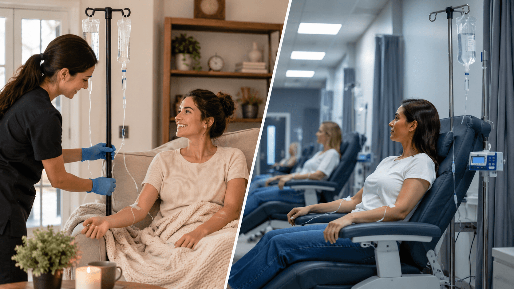 Mobile IV Therapy in Old Town Compared to In-Clinic Visits
